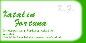 katalin fortuna business card